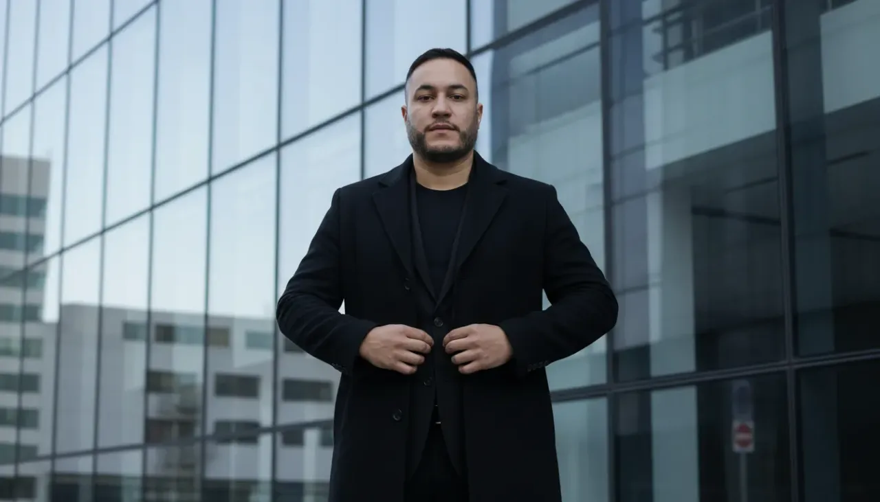 Urban Editorial Portrait of Man in Tailored Suit