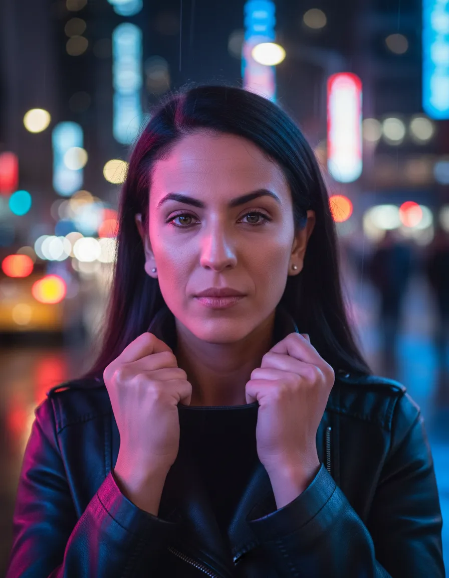 Cinematic Summit Portrait of a Woman Rock Climber on Mountain Peak