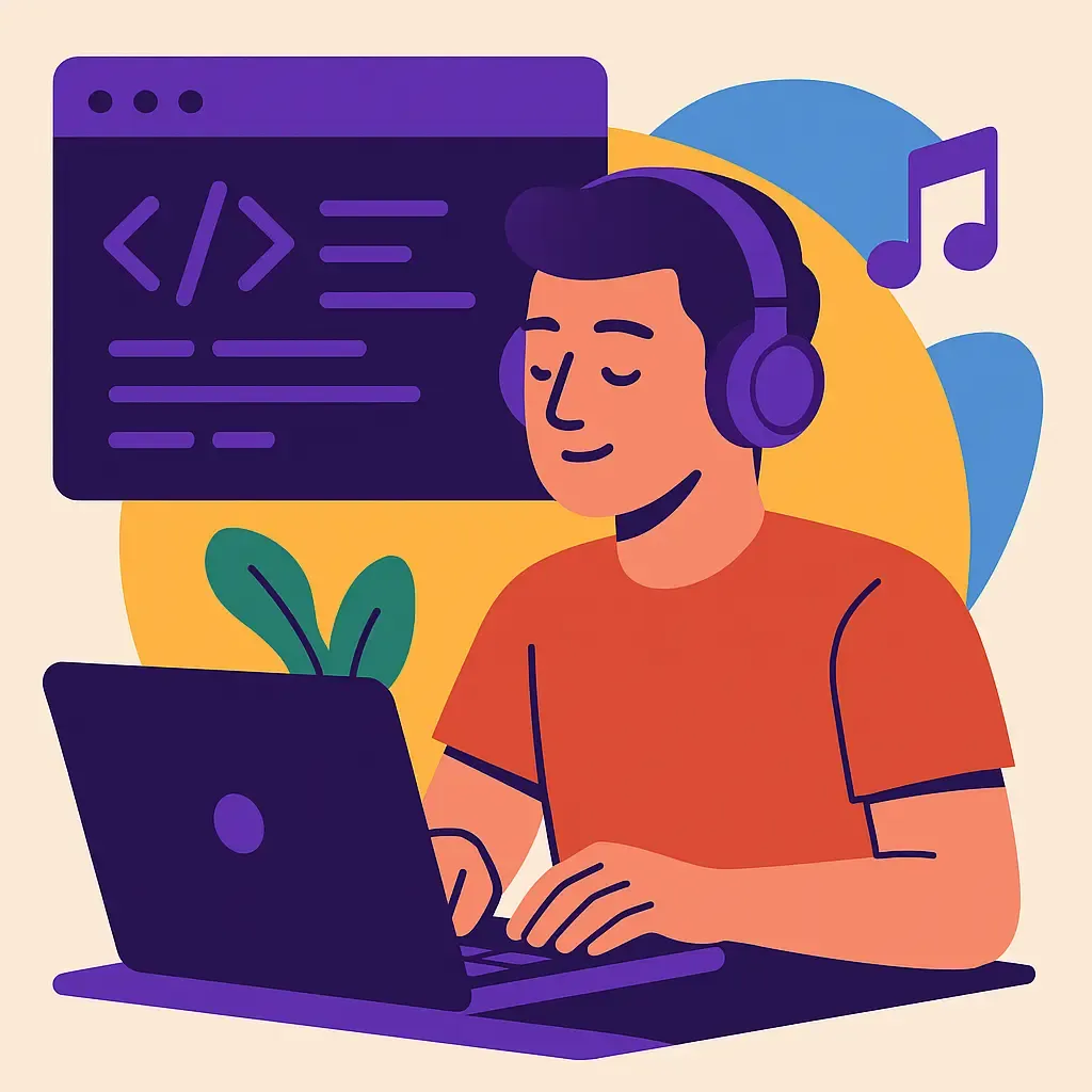 Flat Vector Developer Scene