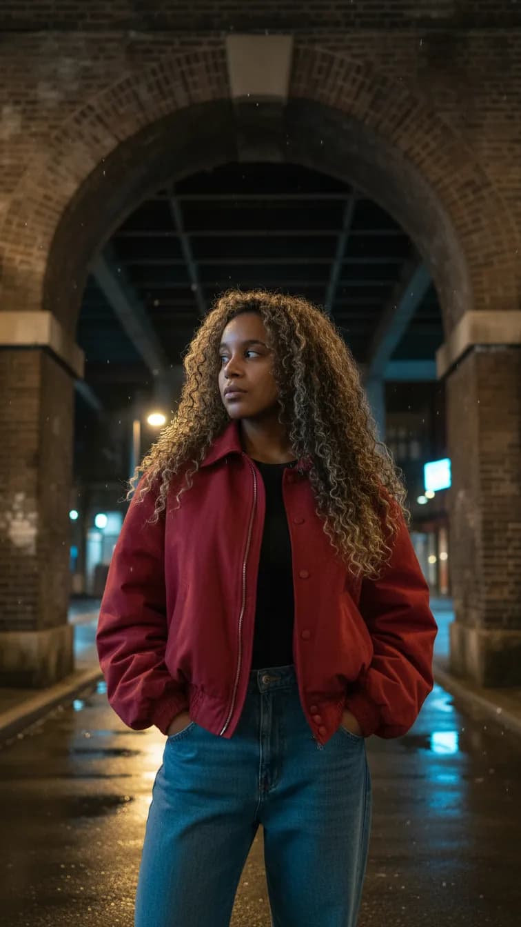 64K Moody Night Urban Archway Portrait