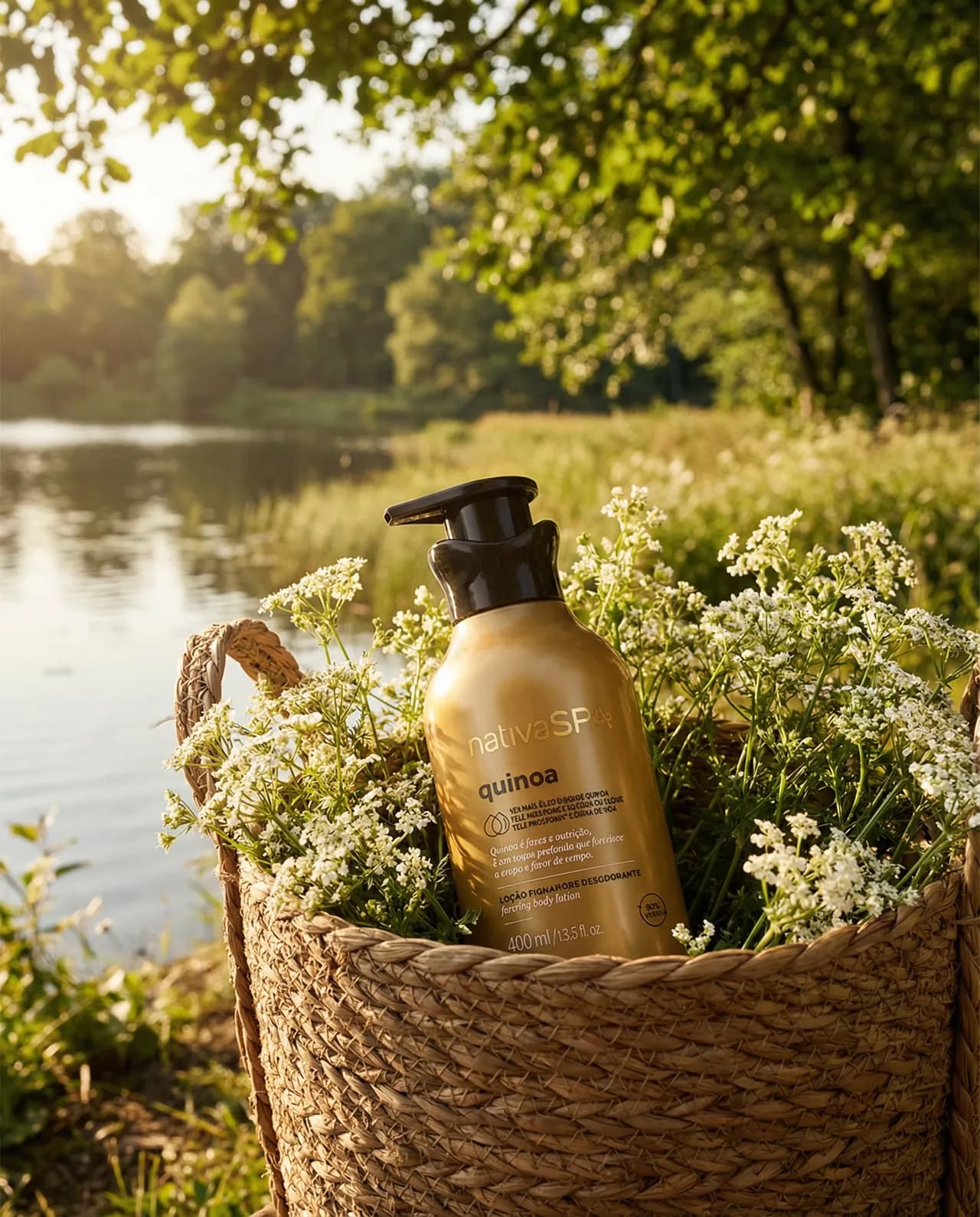 Eco-Luxury Meadow Skincare Product Photography