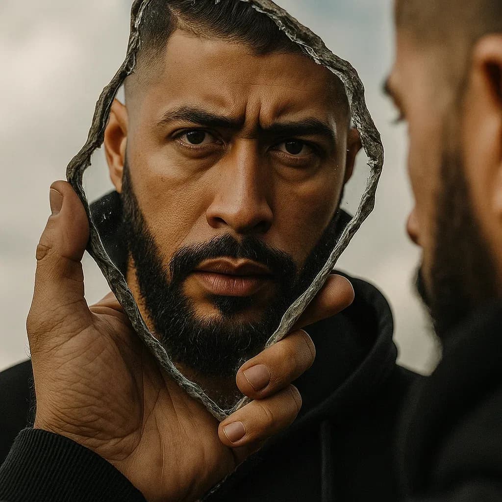 Artistic Mirror Reflection Portrait