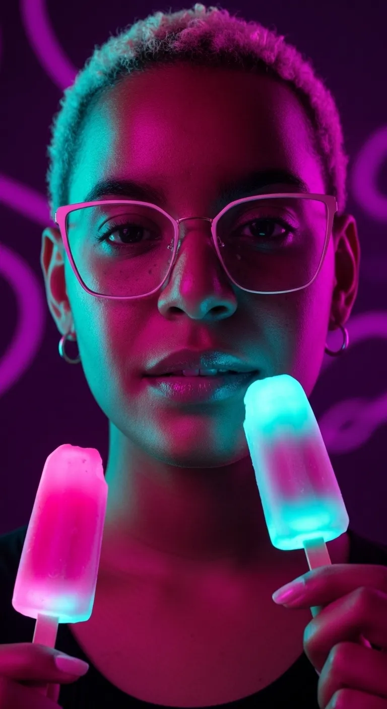 Neon Popsicle Portrait