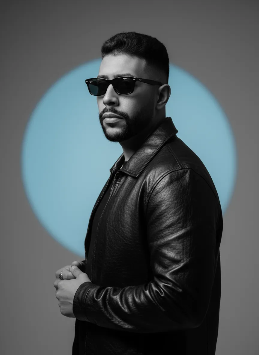 Black & White Studio Fashion Portrait