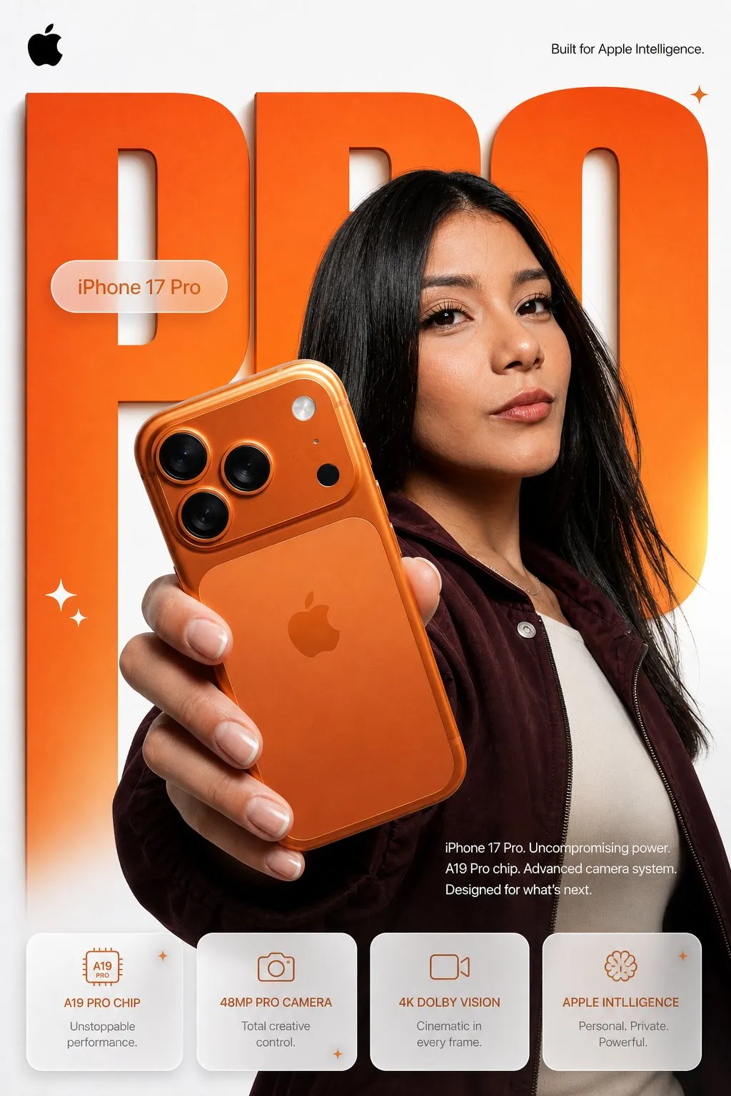 Hero Smartphone Advertising Portrait — Minimal Premium Aesthetic