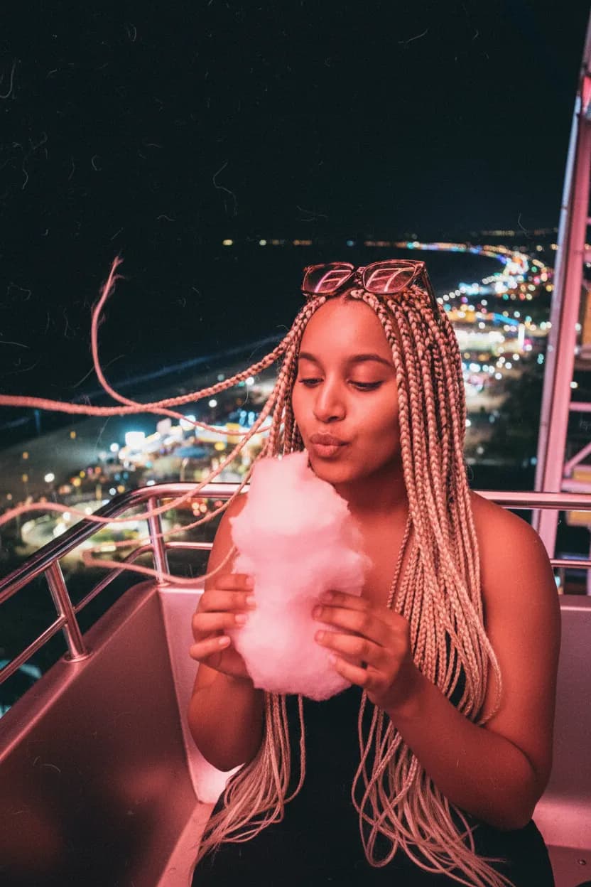 Ferris Wheel Glow — Cinematic Carnival Night Portrait