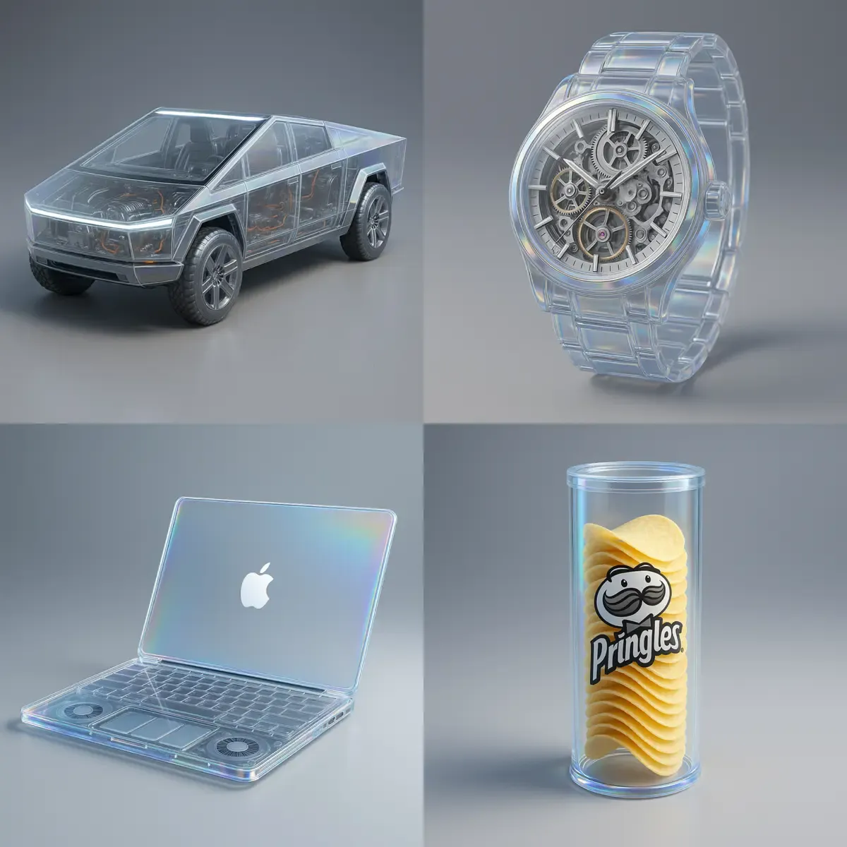 Transparent Iridescent Glass Product