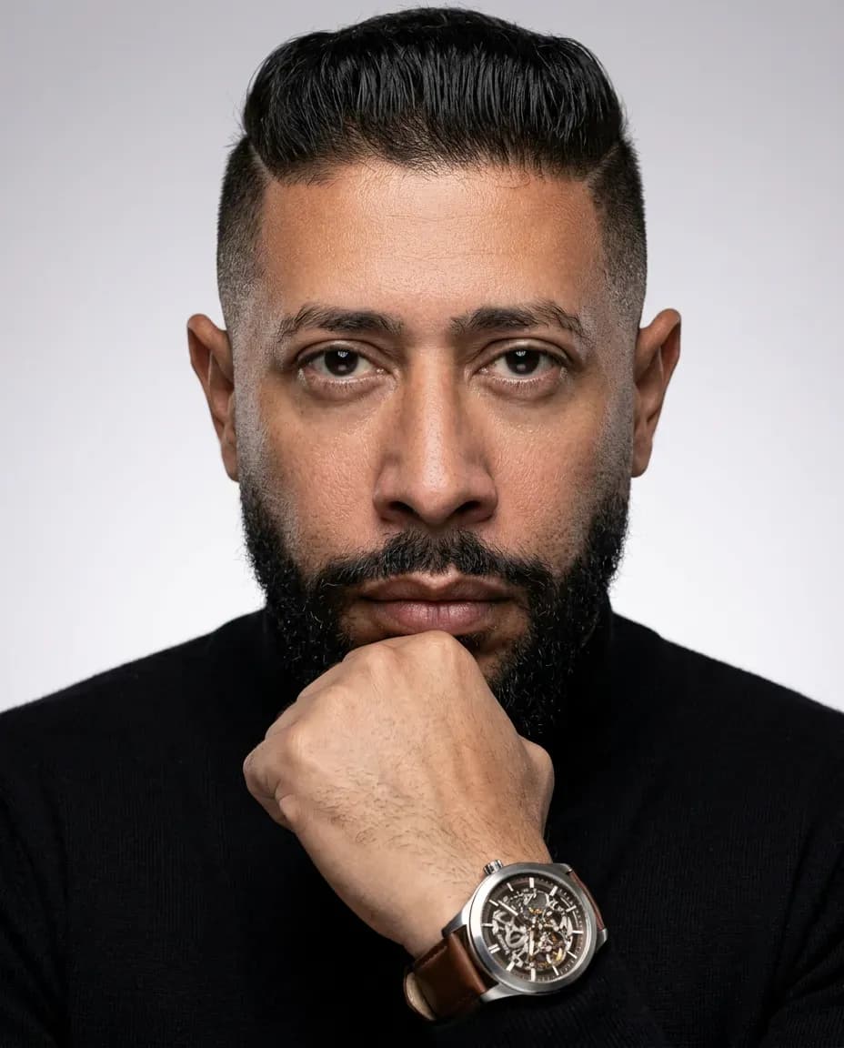 Hyper-Realistic Portrait of a Man with Luxury Watch