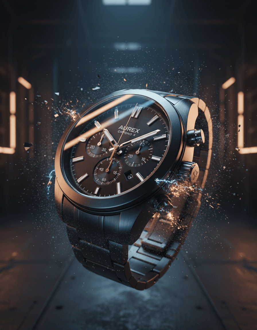 Cinematic Floating Luxury Watch Product Shot