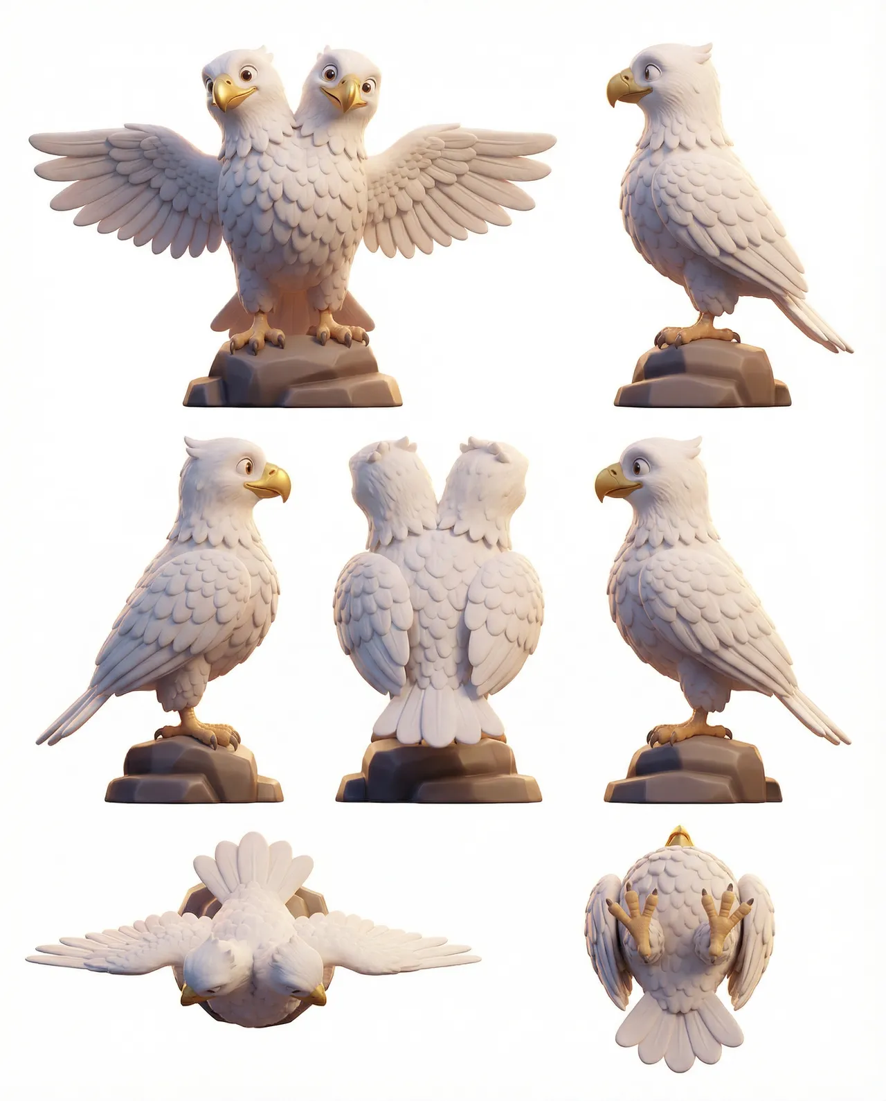 Professional Orthographic Character Model Sheet Reference