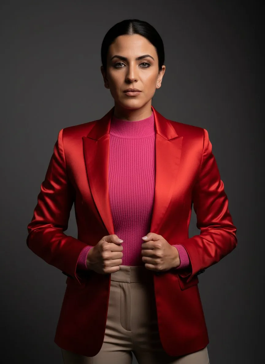 Bold Female Portrait with Powerful Editorial Lighting and Contrast