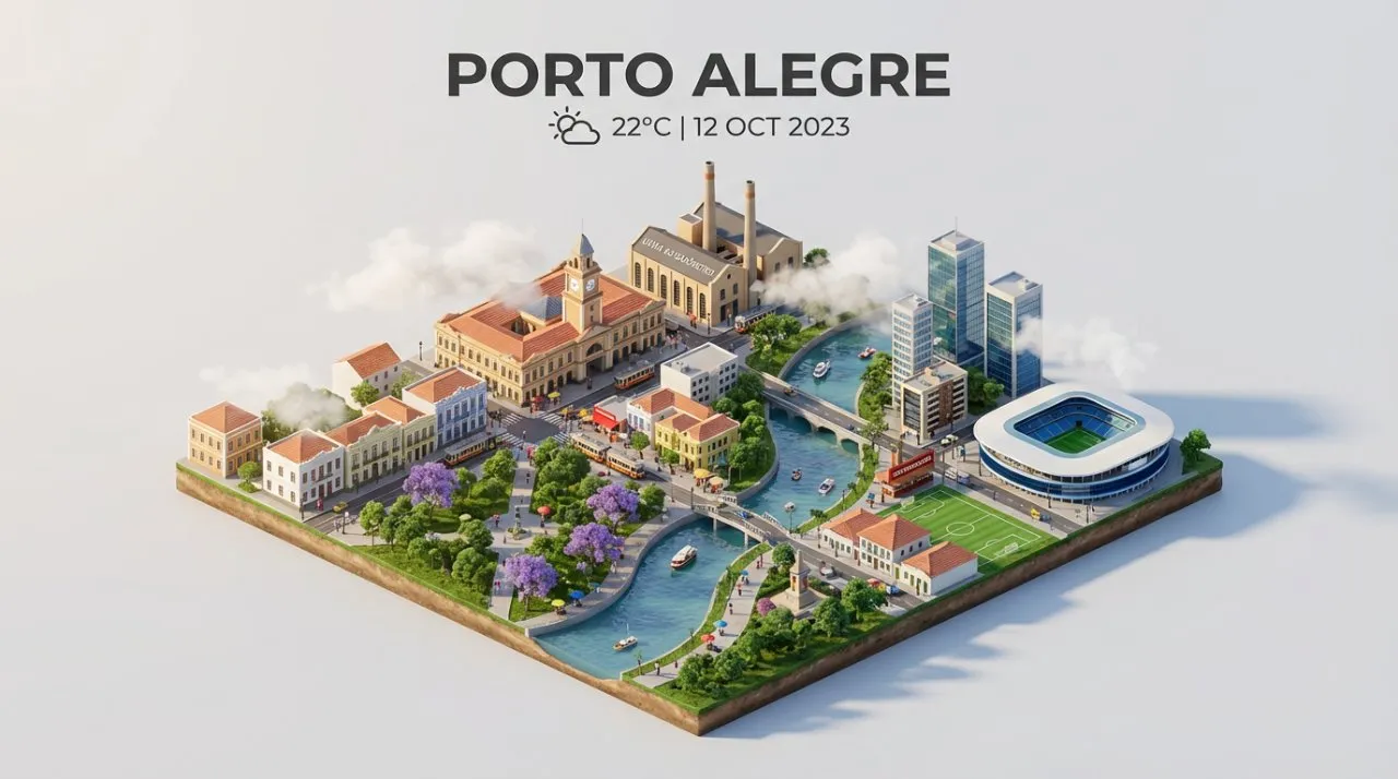 45° Isometric Porto Alegre Diorama