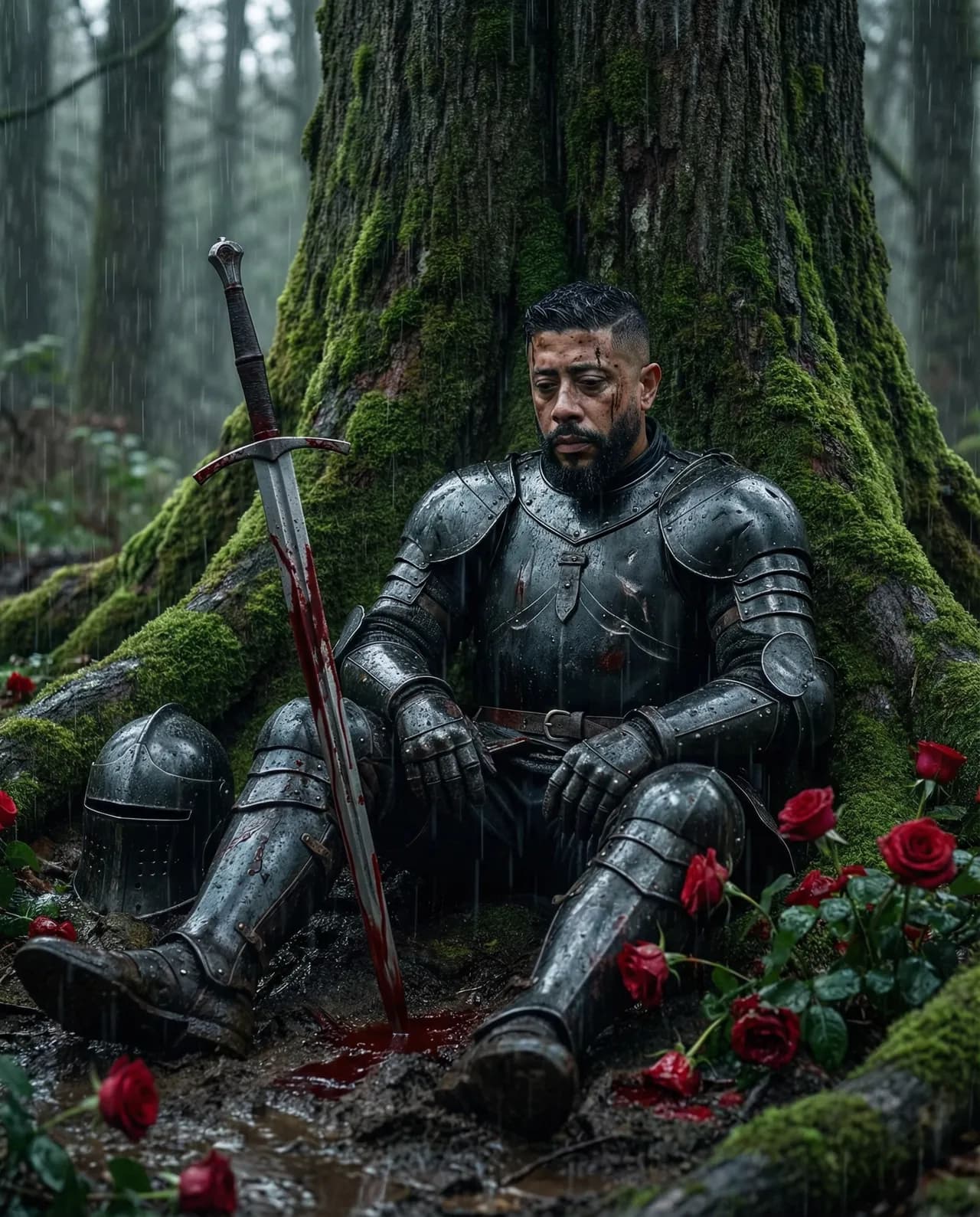 Ultra-Realistic Medieval Knight Aftermath