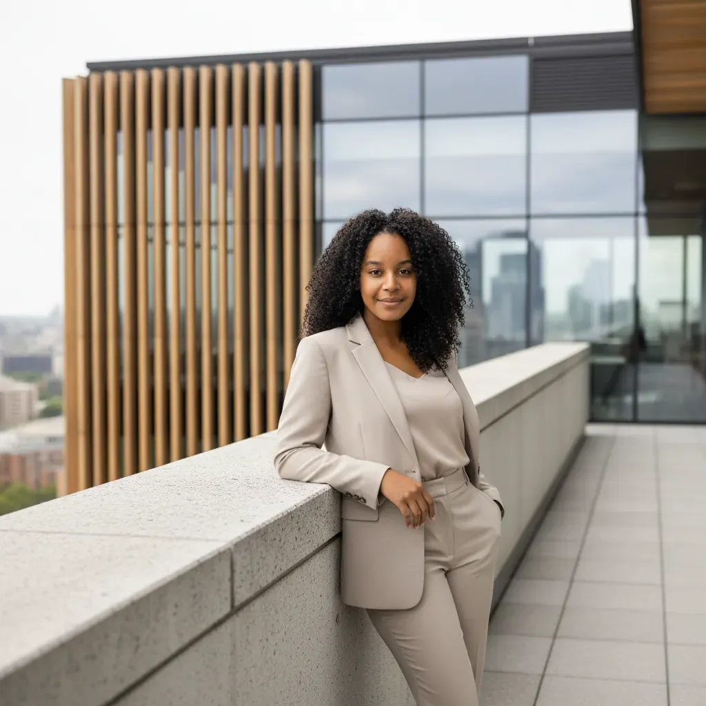 Modern Executive Portrait with Soft Daylight