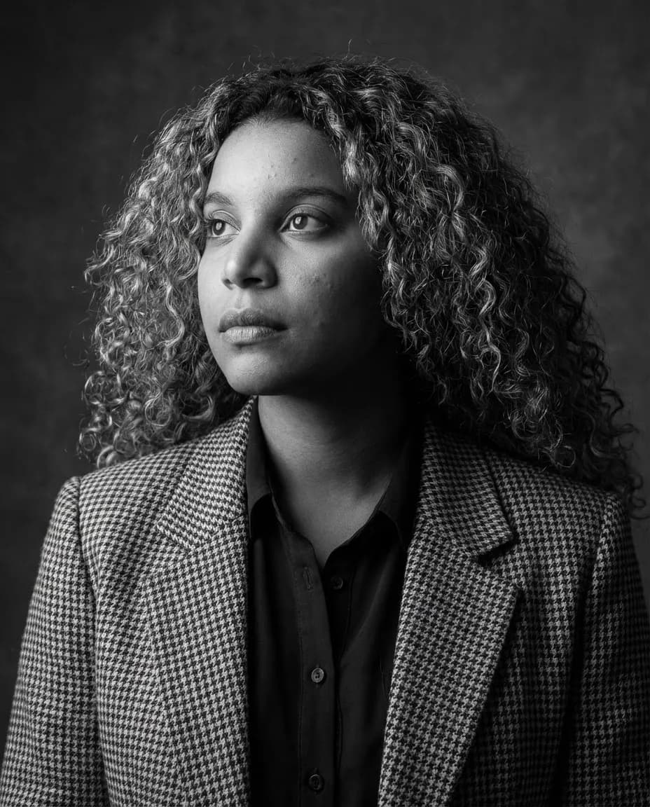 Moody Fine Art Black and White Portrait Lighting