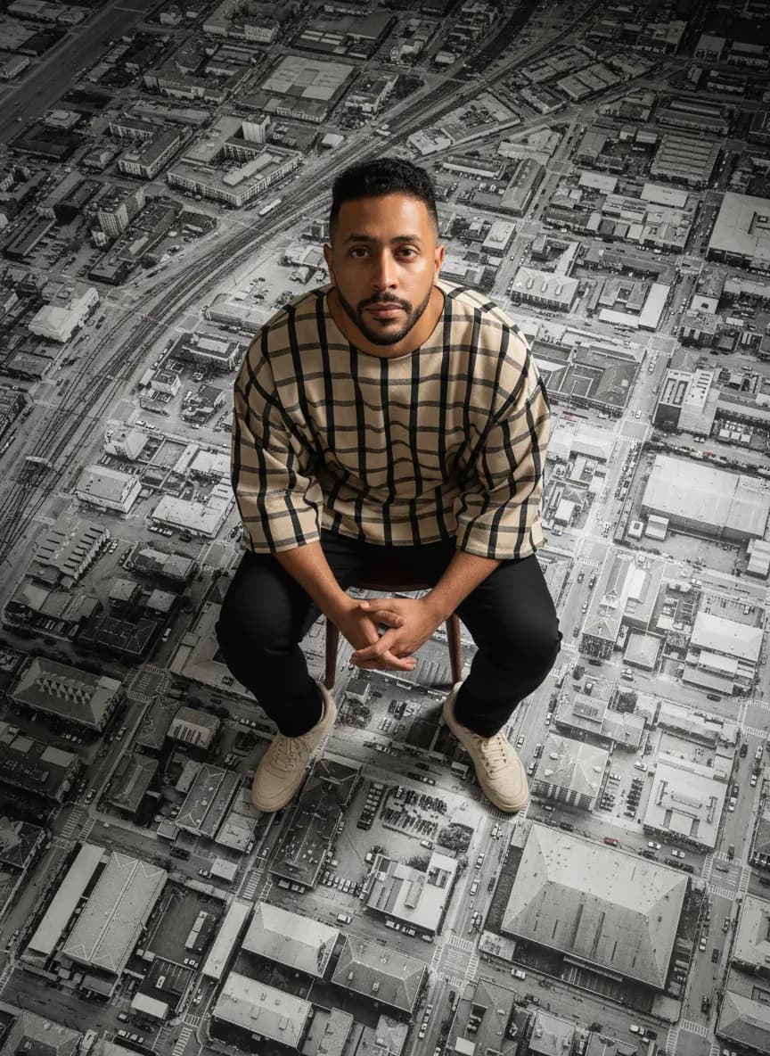 Top-Down Urban Map Overhead Portrait