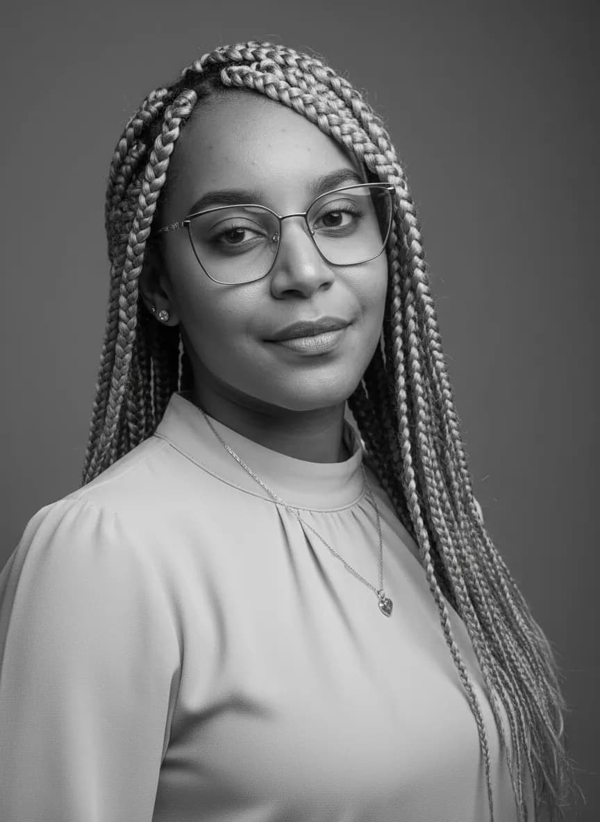 Black & White Studio Close-Up Portrait