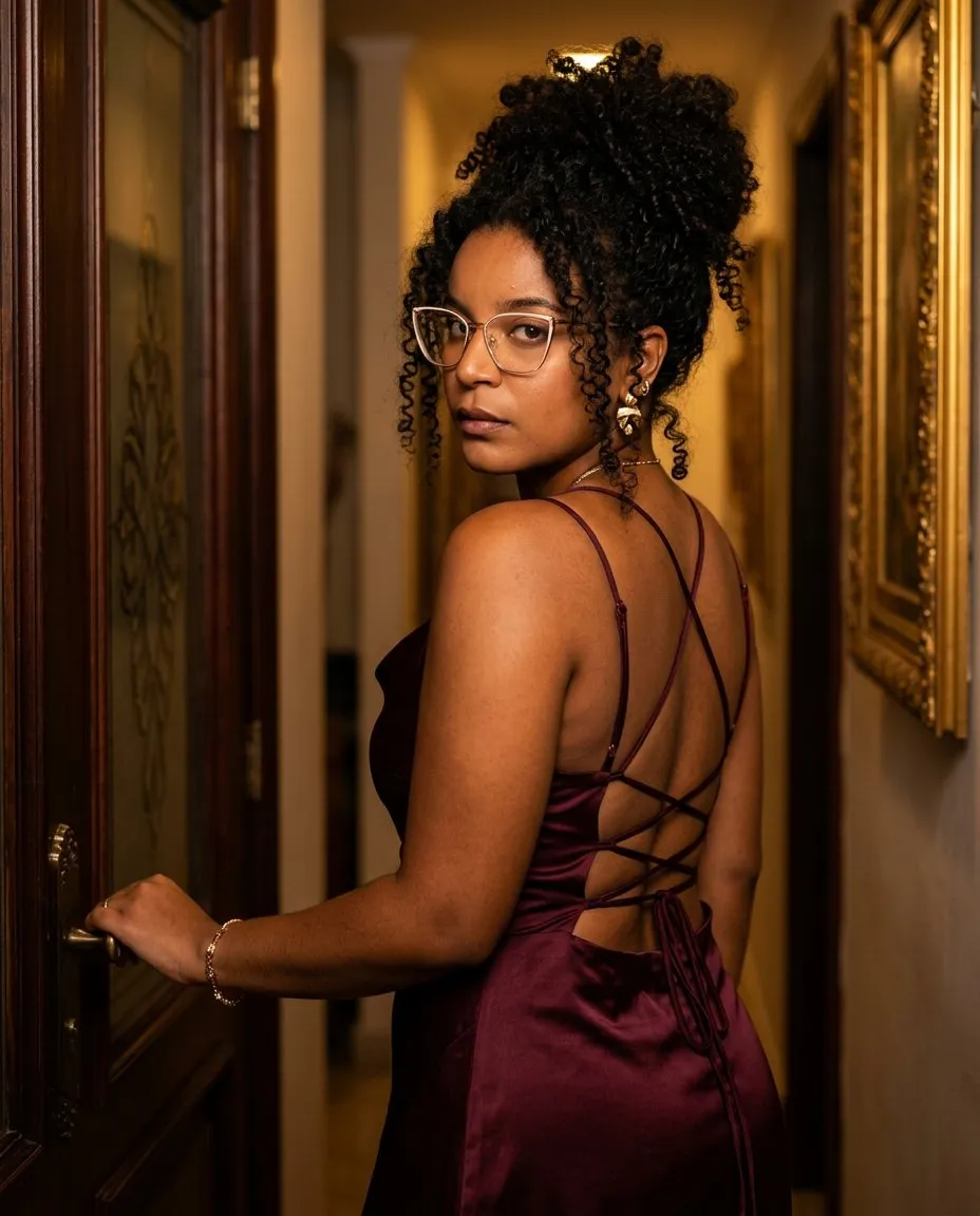 Cinematic Fashion Portrait in Moody Indoor Lighting