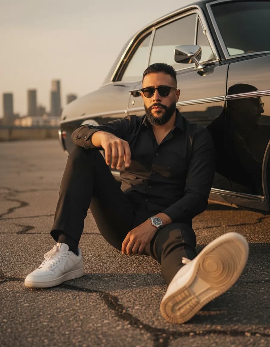 Cinematic Urban Golden-Hour Portrait