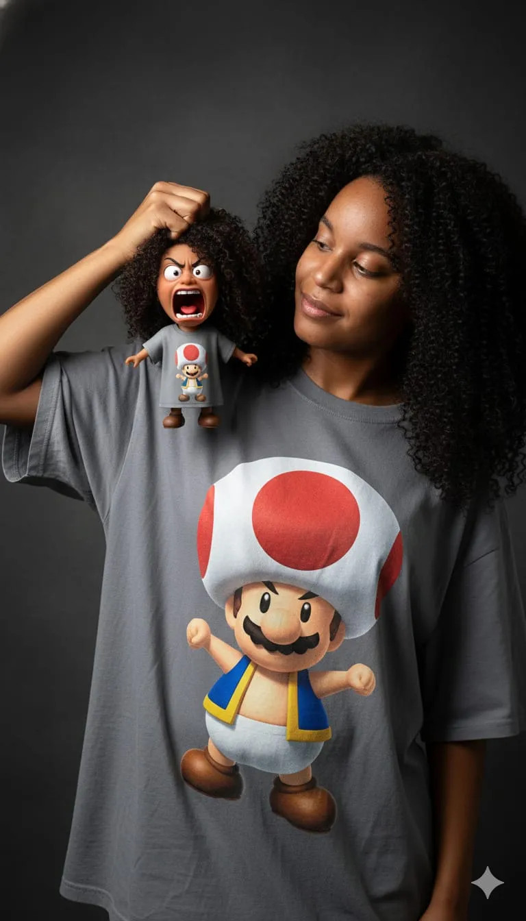 Hyper-Realistic Dual-Scale Identity Scene – Cinematic Surreal Studio Portrait