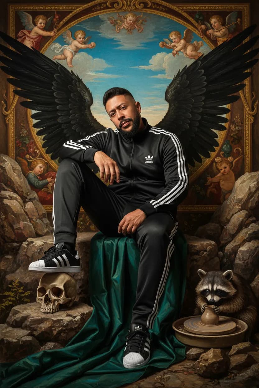 Adidas Archangel — Ultra-Realistic Renaissance Portrait