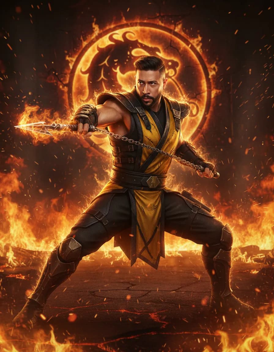 Hyper-Realistic Scorpion Mortal Kombat