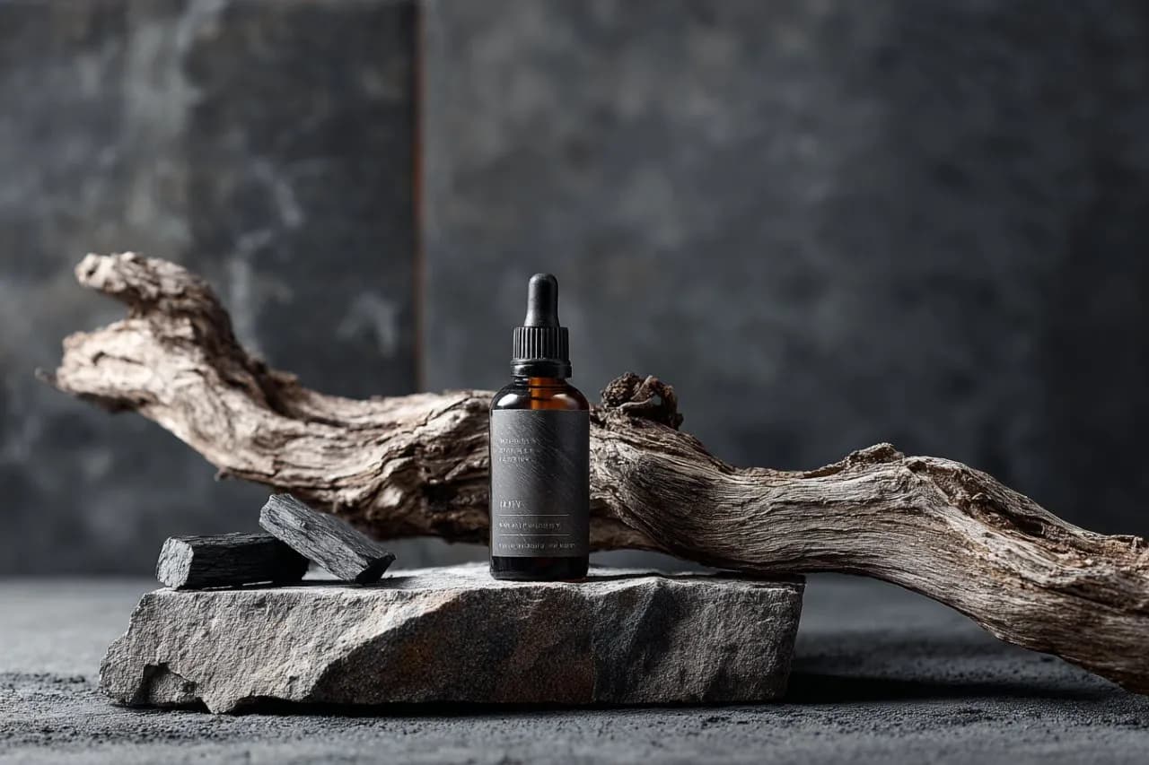 Moody Product Photography with Driftwood and Charcoal
