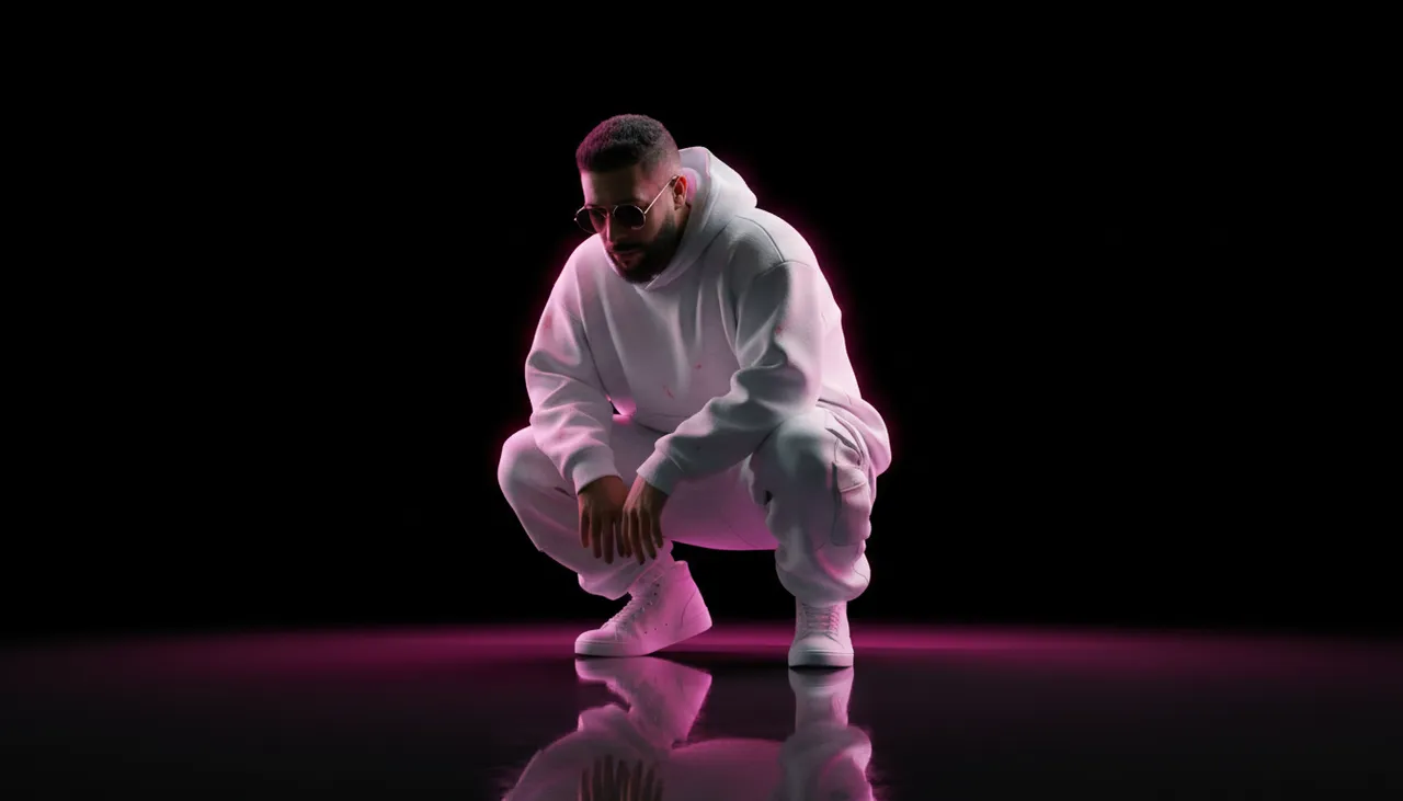 Neon Void Streetwear CGI Portrait