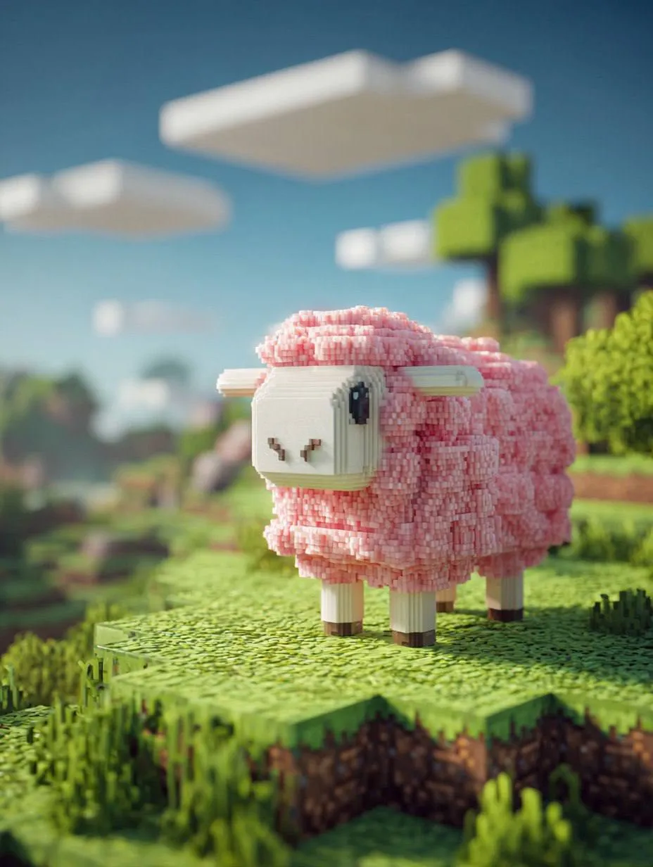 Voxel Serenity — Cinematic Minecraft Mid-Shot