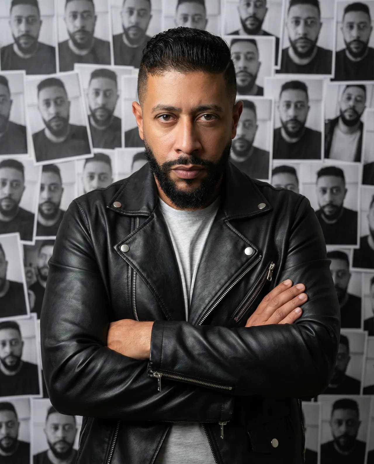 Hyper-Realistic Cinematic Biker Portrait Template