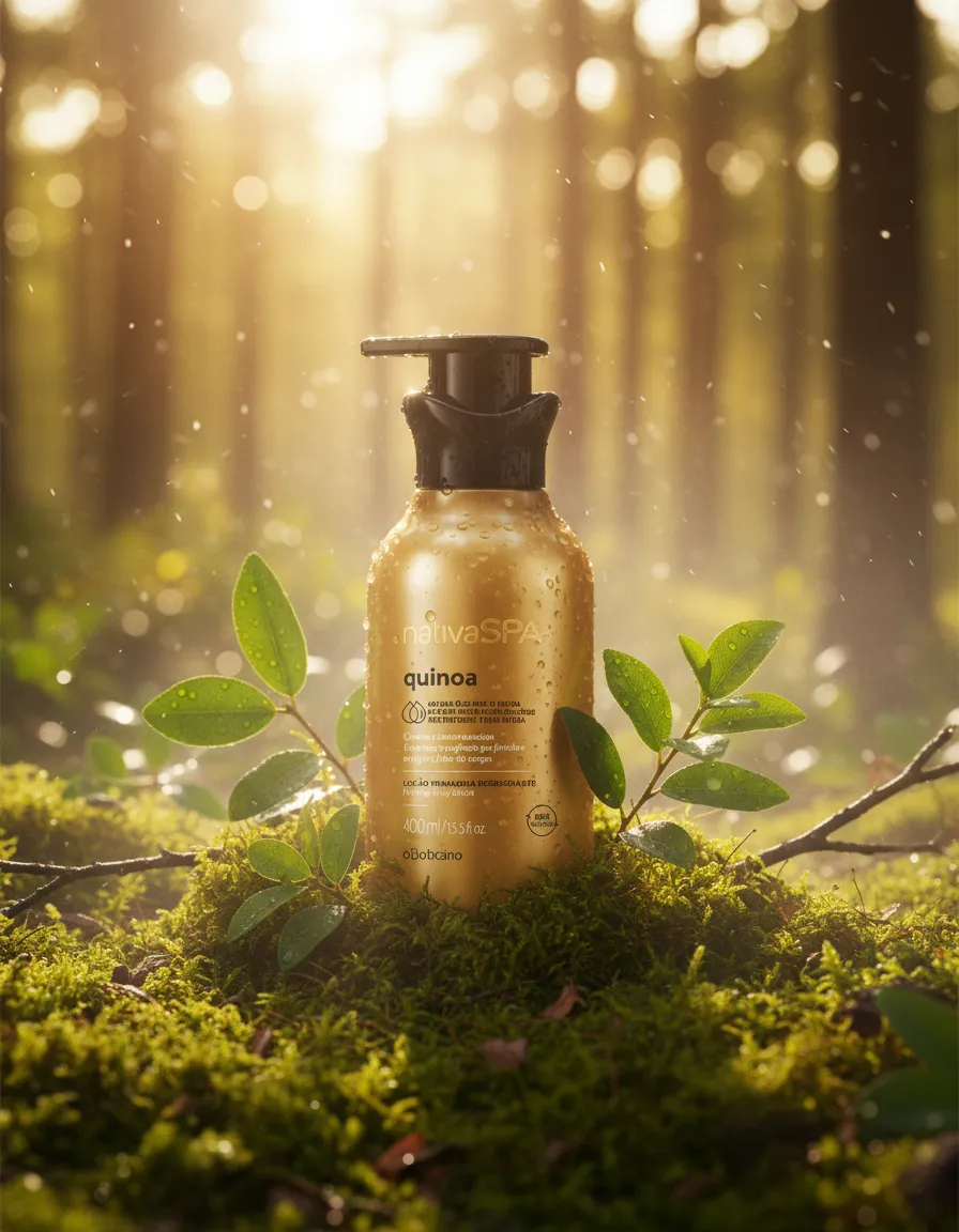 Luxury Product Harmoniously Emerging From Nature Template