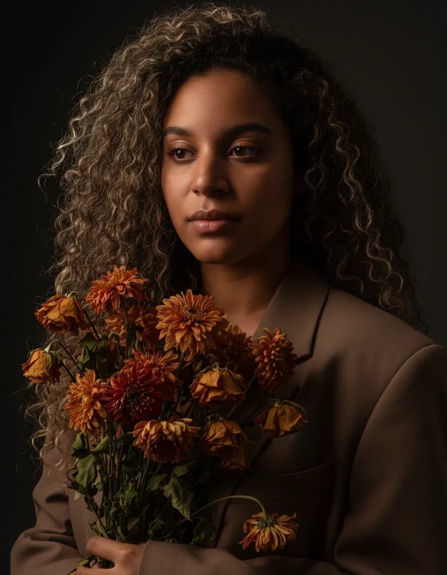 Melancholic Autumn Still-Life Portrait Template