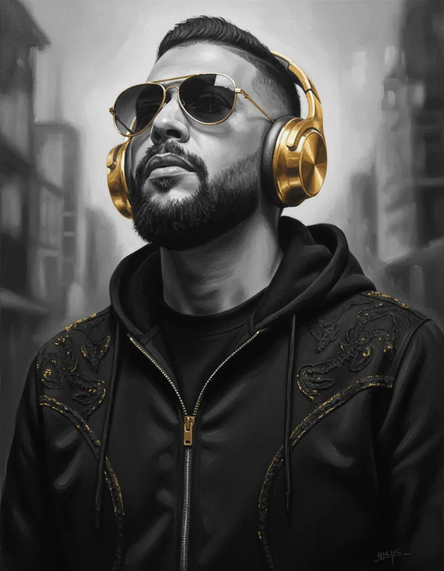 Luxury Portrait in Black & Gold