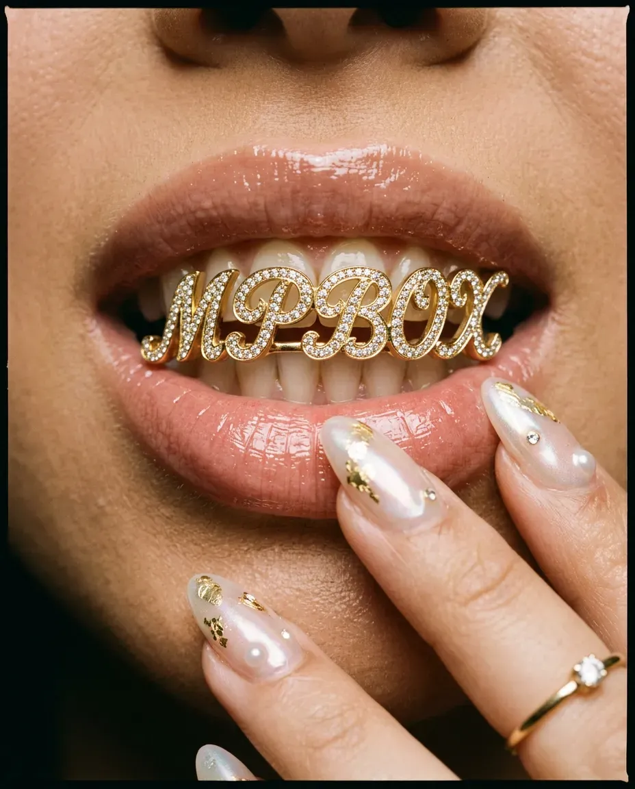 Luxury Macro Editorial Grillz Cinematic Close-Up