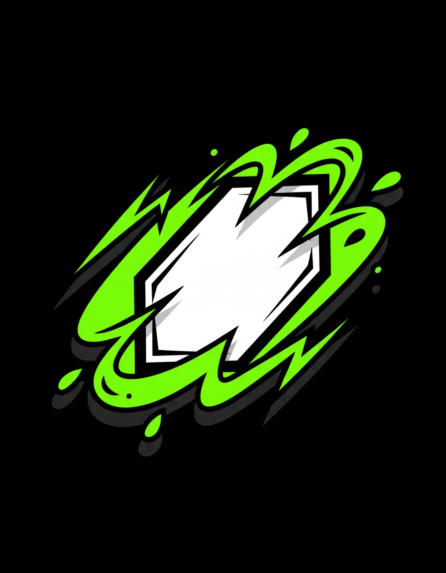 Bold Dynamic Neon Vector Peace Icon