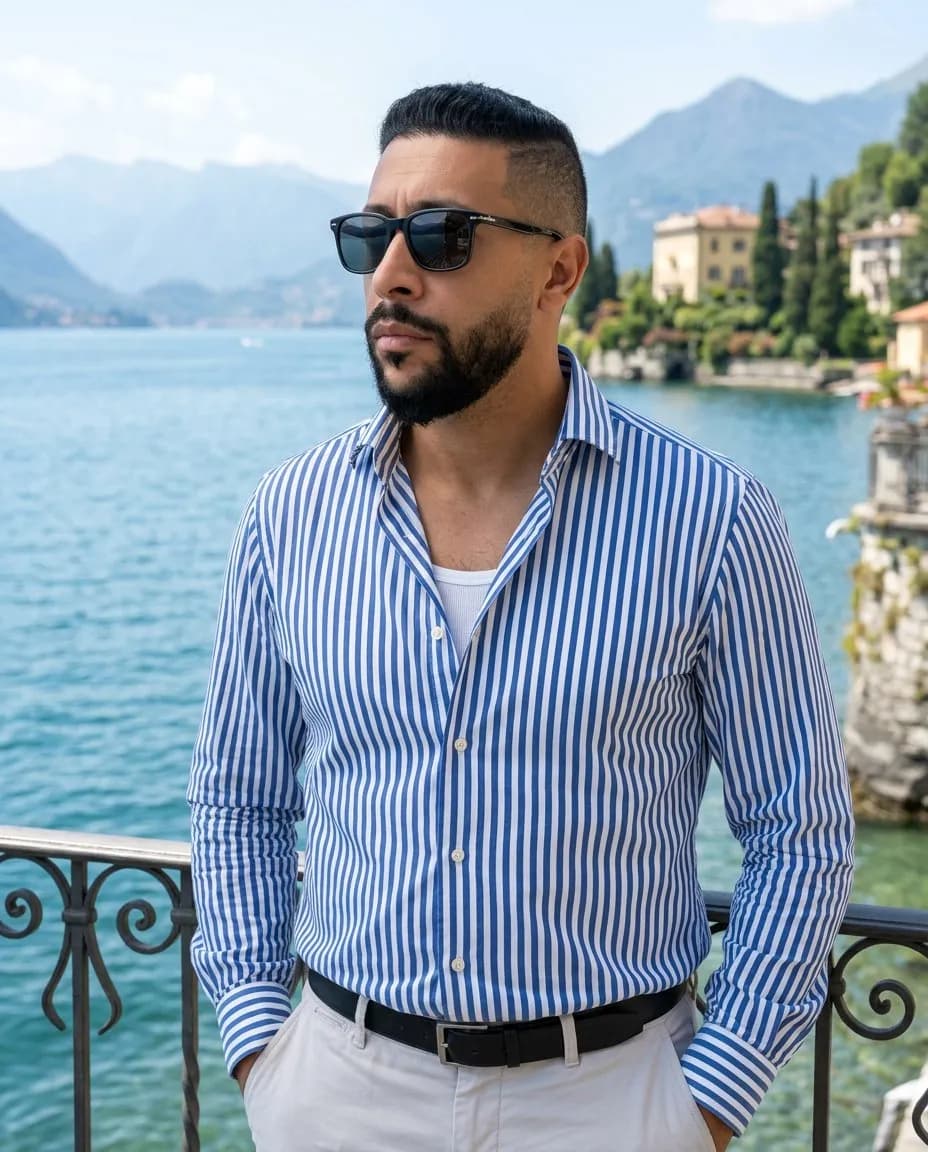 Cinematic Riviera Editorial Portrait with Natural Light