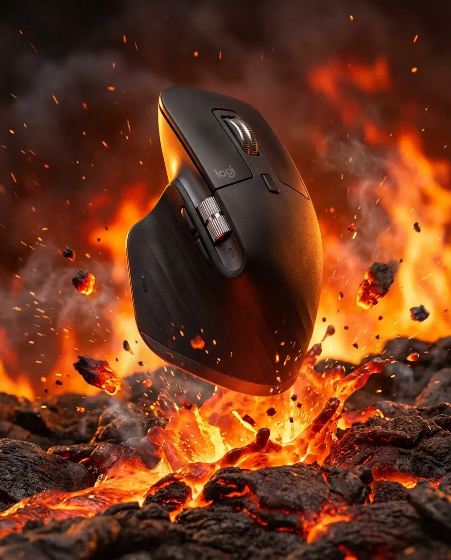Hyper-Realistic Product Launch with Fiery Explosion