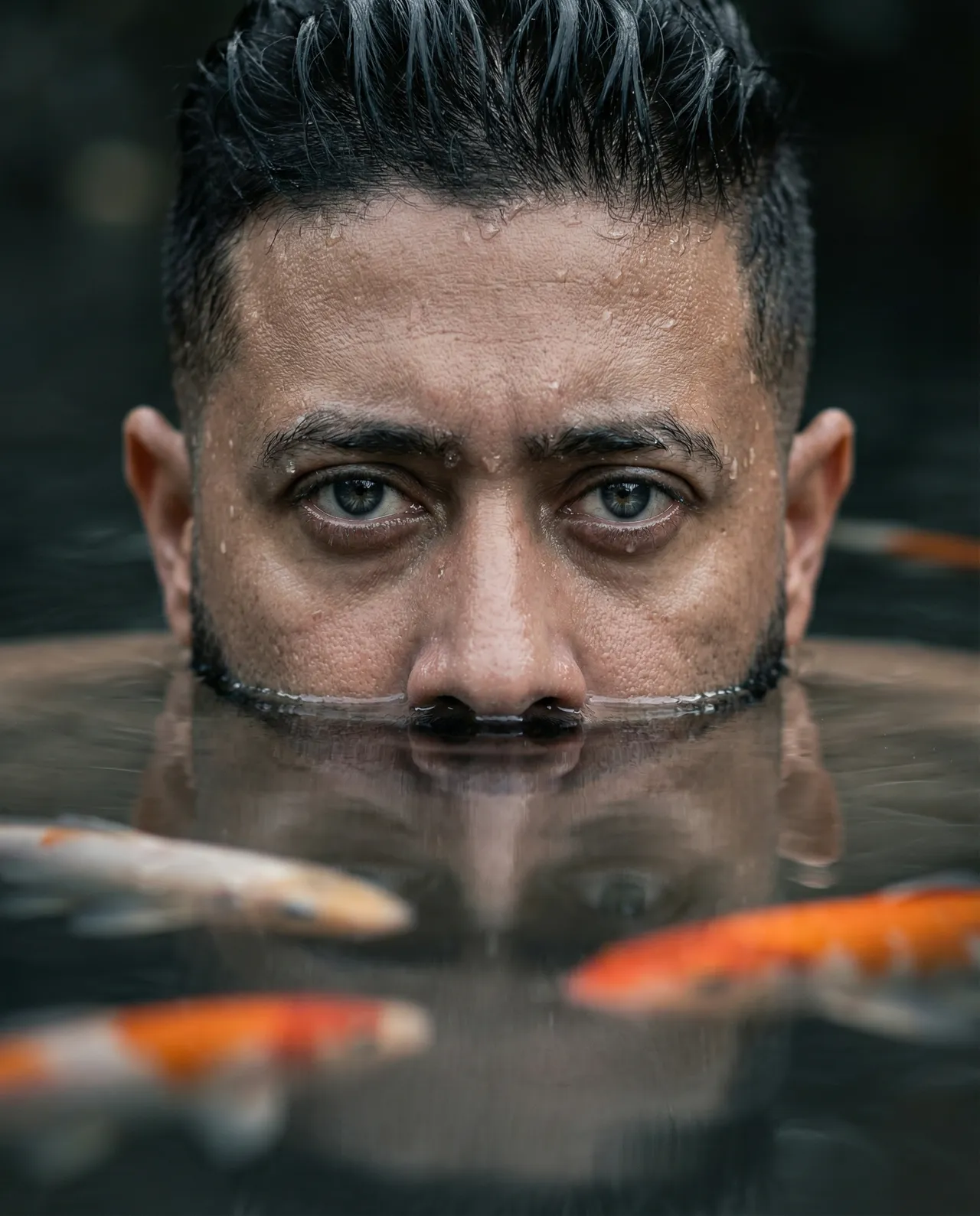 Cinematic Ultra-Realistic Waterline Male Portrait