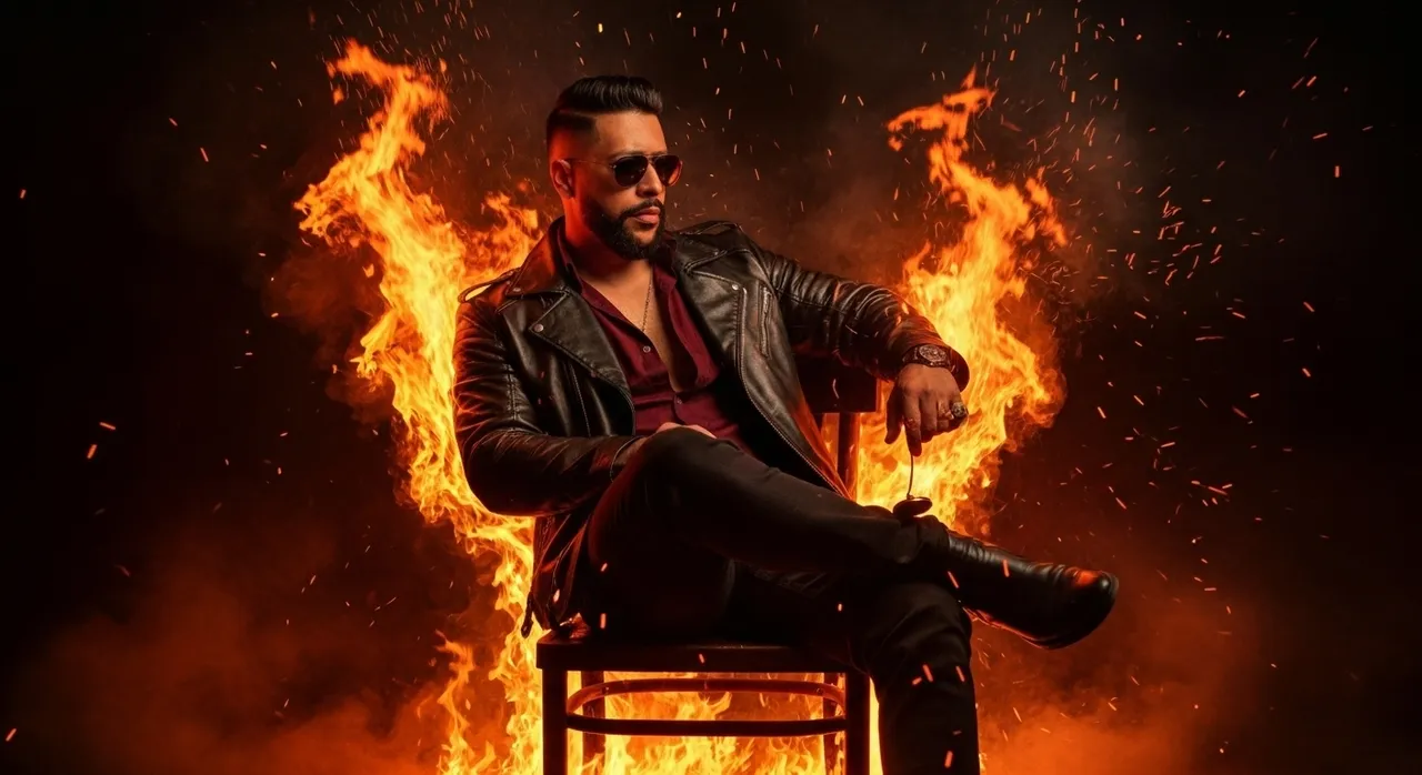 Flames of Time – Cinematic Inferno Portrait