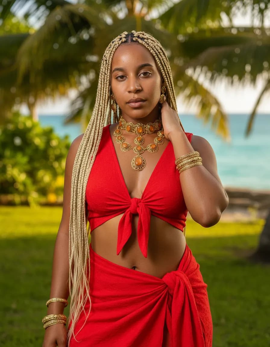 Golden Heat — Tropical Portrait of Strength