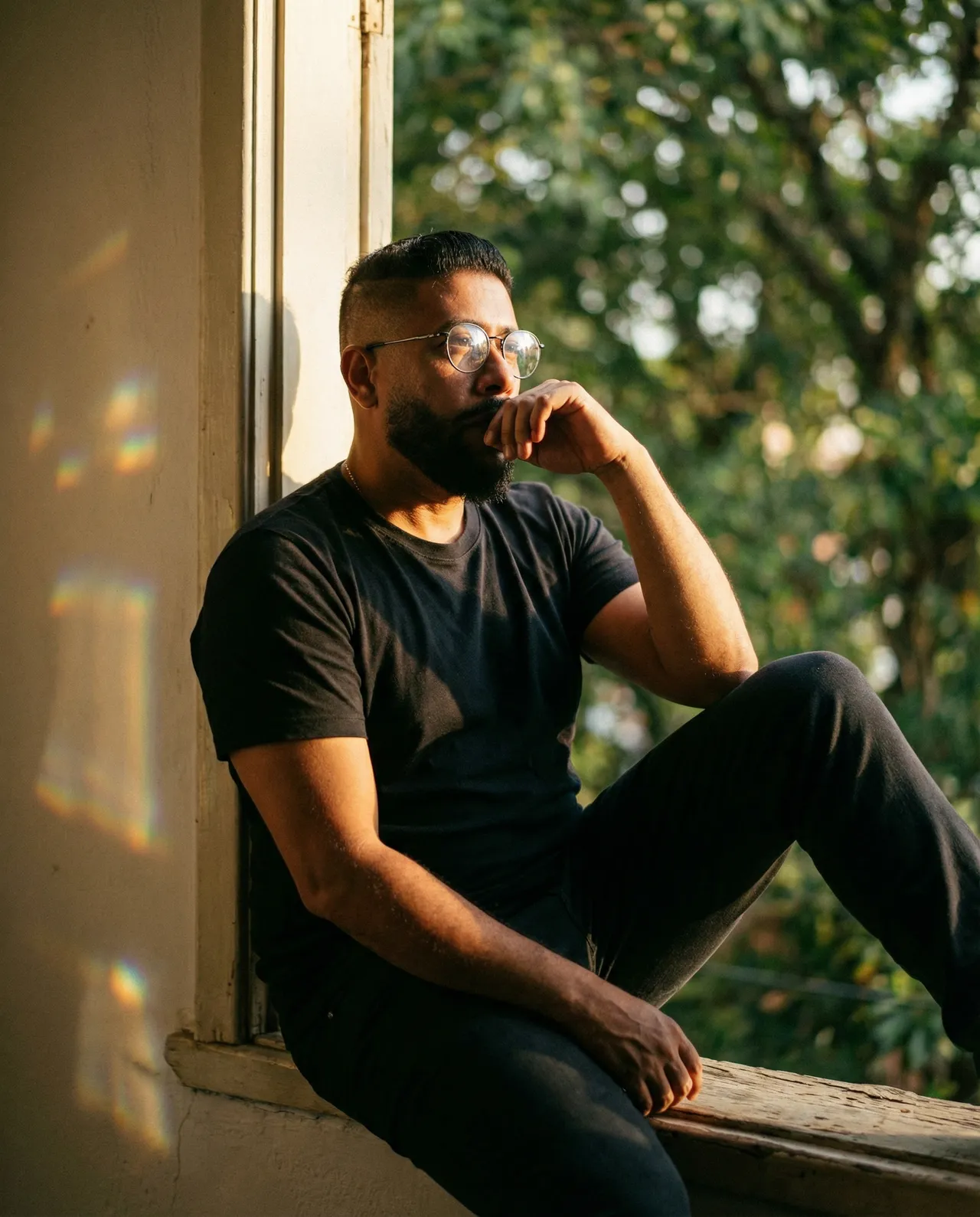 Cinematic Window Light Editorial Portrait 4:5