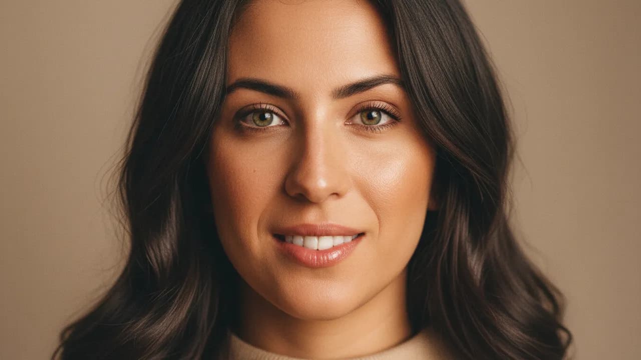 Extreme Close-Up Warm Beauty Portrait