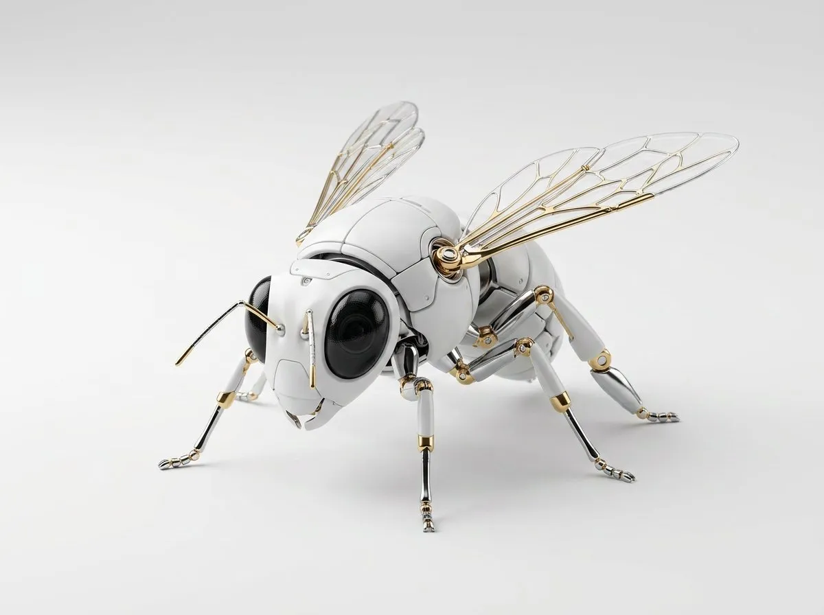 Photoreal Robotic Cat Product Photography Minimalist Studio - Imagem 1