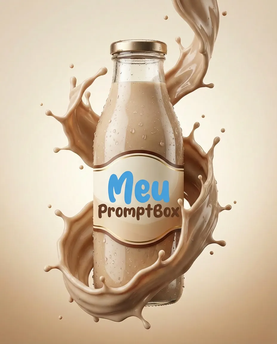 Ultra-Realistic Milkshake Bottle Liquid Motion Advertising
