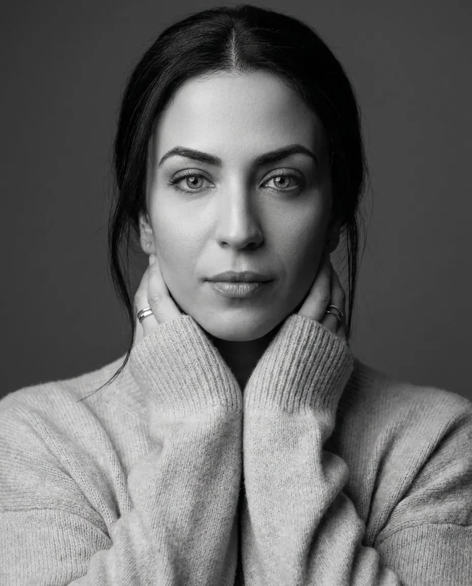 Luxury Fine-Art Beauty Portrait, Editorial Black-and-White