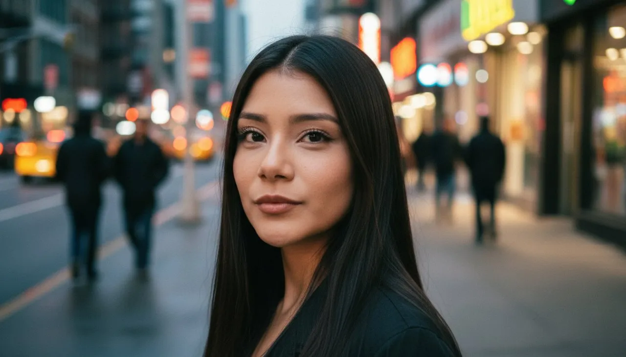 Urban Street Photojournalistic Portrait with Ambient City Light - Imagem 1