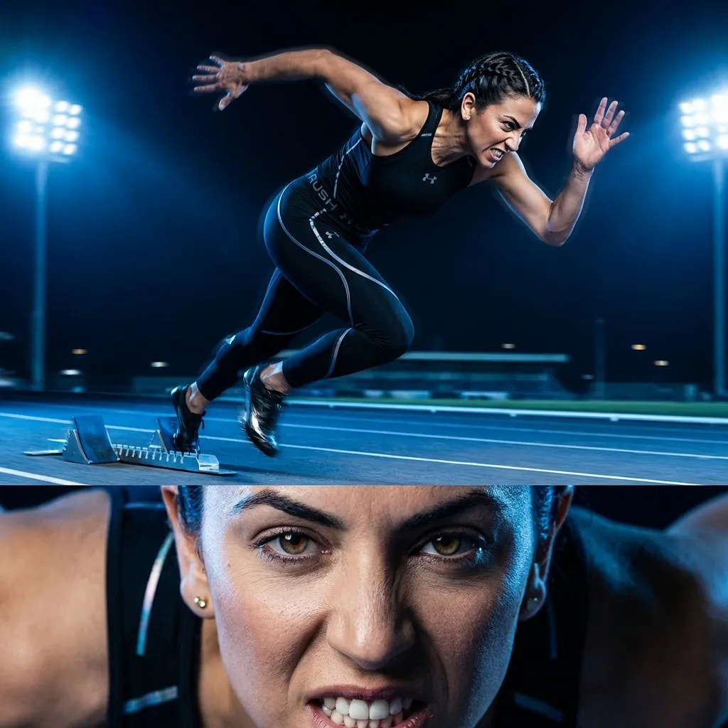 Cinematic Sports Campaign: High-Speed Photorealistic Athlete Launch - Imagem 1