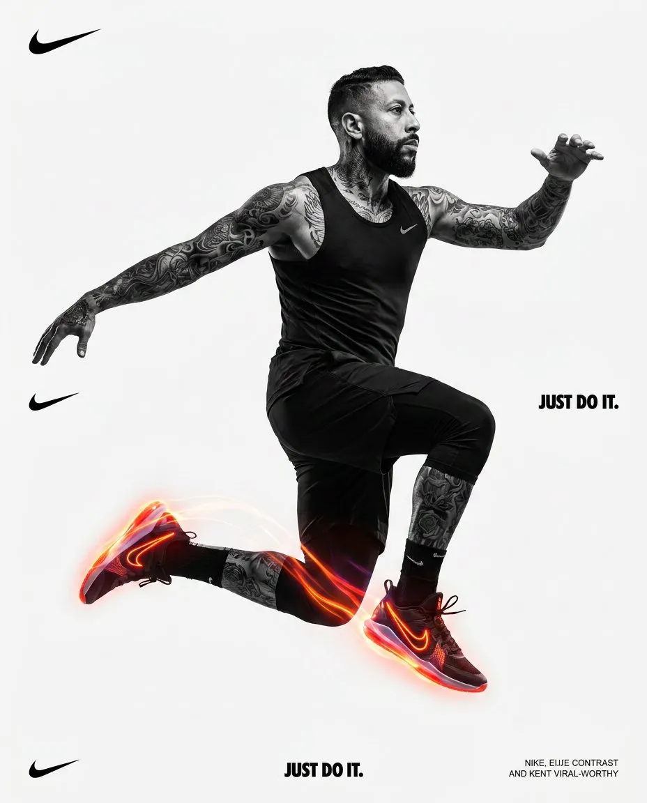 Cinematic Monochrome Sports Product Photography with Neon Sneakers