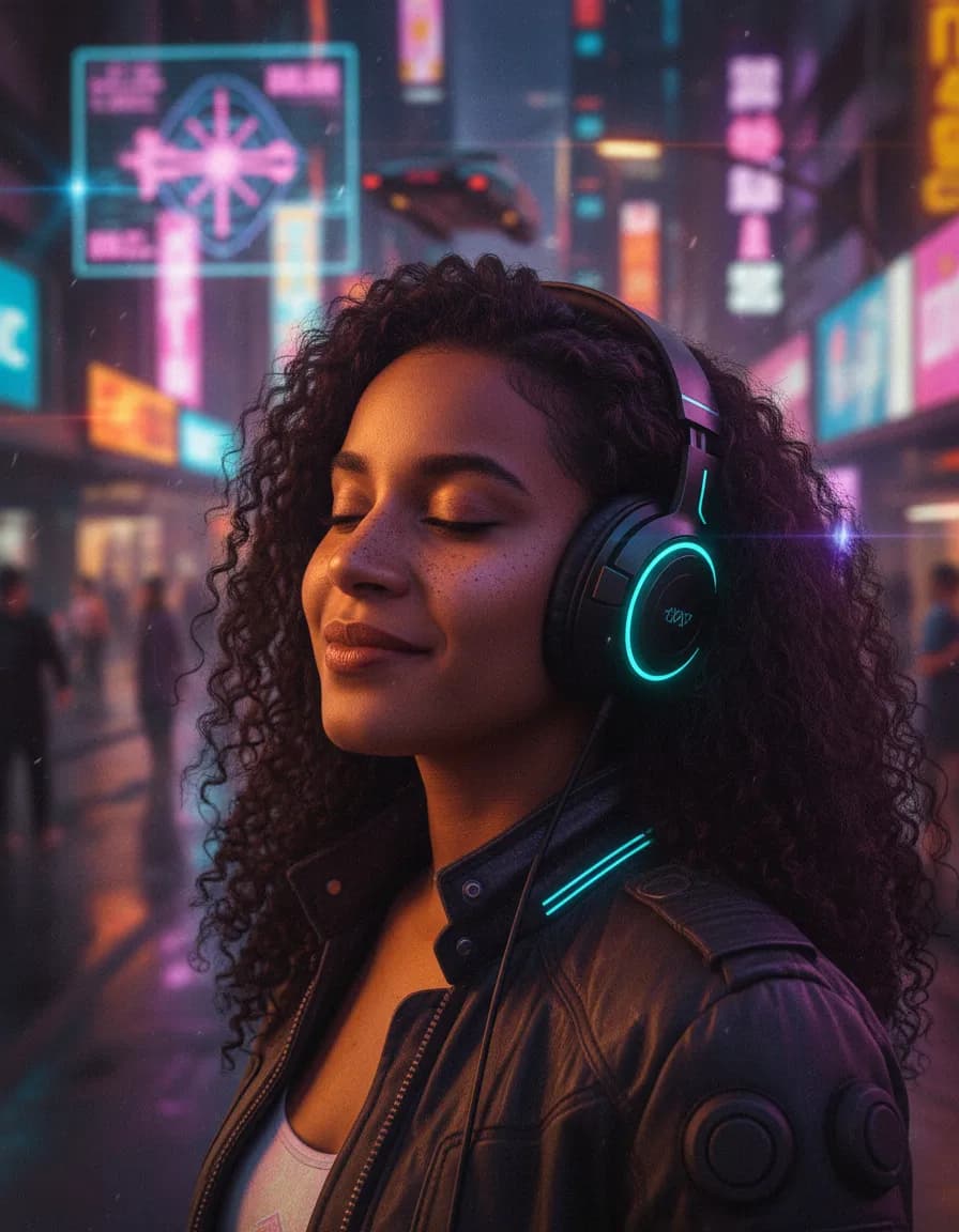 Cyberpunk Cinematic Street Portrait