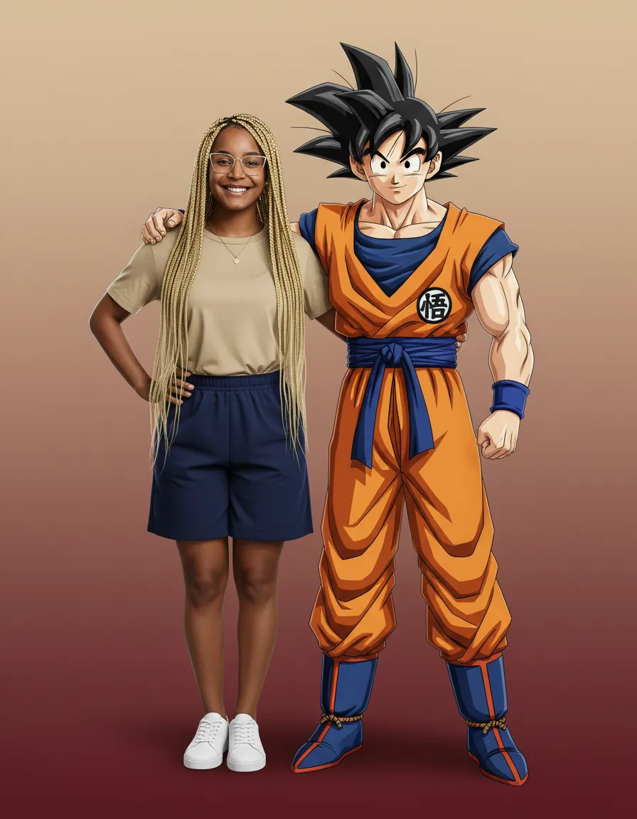 Ultra-Realistic Full-Body Portrait with Anime Hero